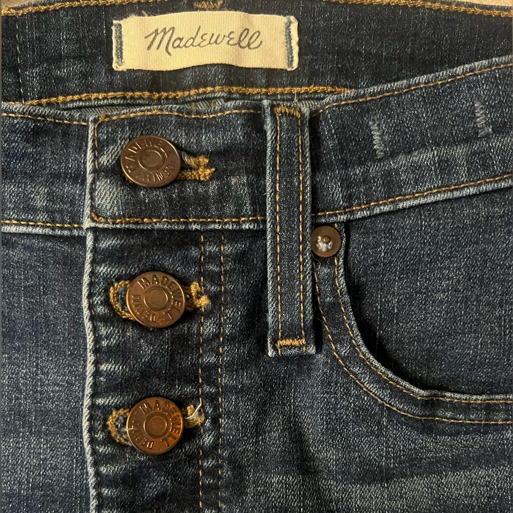 Madewell Dark Wash High-Rise Skinny Jeans - Picture 2 of 4